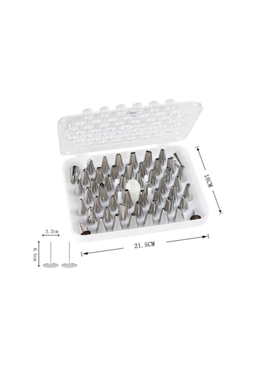 Dekorasyon Ağız Seti Paslanmaz Çelik 52 Kafalı Dekorasyon Ağız Aleti Dönüştürücü