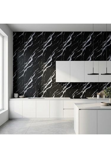 120 Cm X 280 Cm Duvar Paneli,salon,duvar,tv Ünitesi-siyah Mermer Desen Mt088-120x280