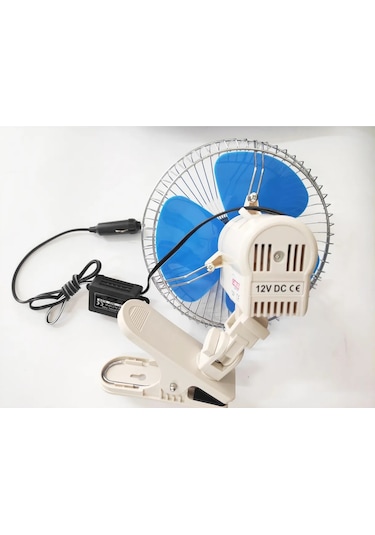 Oto Vantilatör 12 Volt 8 Inç Mandallı Çakmaklık Girişli Oowğ-089