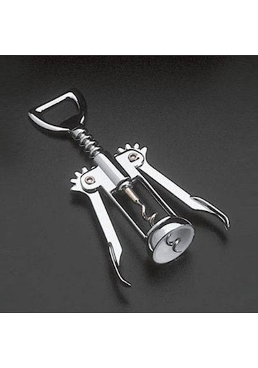 Şarap Mantar Tıpa Açacağı Paslanmaz Çelik Şişe Açacağı Tirbuşon Gümüş