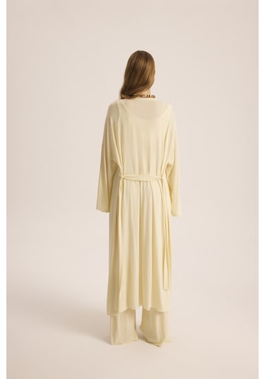 Mai Studios Co. Raina Sarı Kimono Basic Üçlü Takım Sarı