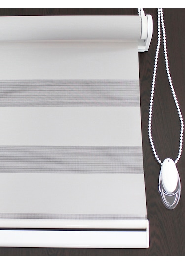 Buperde Açık Gri Eko Zebra Stor Perde