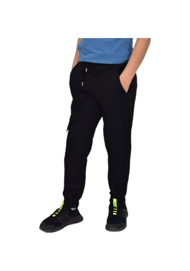 Erkek Çocuk Tek Kargo Cepli Eşofman Altı Bgl-st04630 Siyah