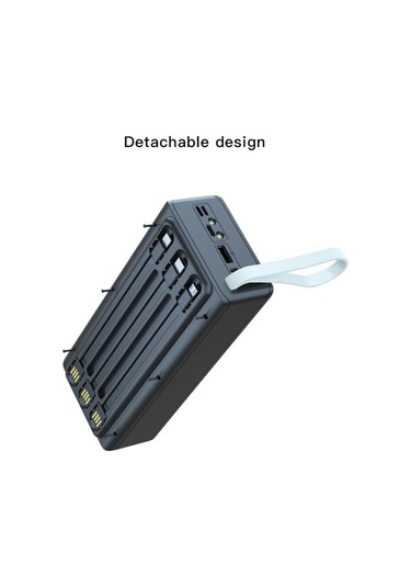 Novahub Siyah 16x18650 Dıy Güç Bankası C Tipi Mikro Usb El Feneri Kılıfı Powerbank Hızlı Şarj Dijital Ekran Korumalı/ Siyah