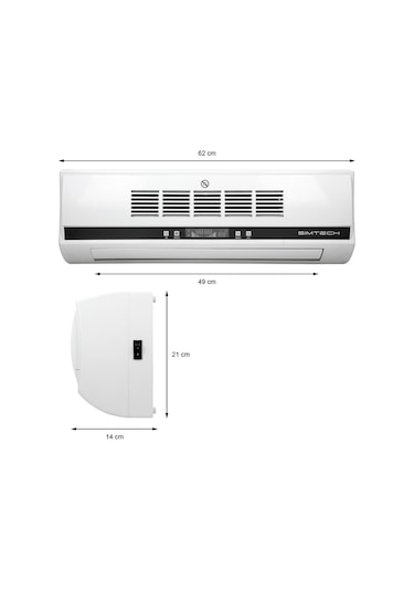 Simtech KM-1718 Duvar Tipi Vantilatör Beyaz