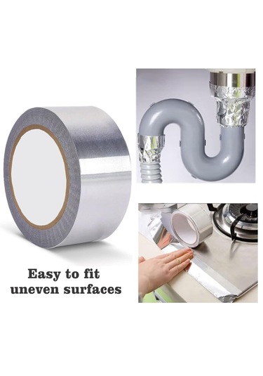 Alüminyum Folyo Bant Yanmaz Kombi Soba Borusu Bandı 48mm X 5m