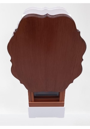 1448bng90092çanta Zigon Sehpa Yonca Dörtlü Model Ahşap Mdf Ceviz Ve Beyaz Renk Uyum El Yapım