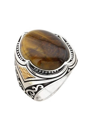 Taja Erkek Yüzük Gümüş 925 Ayar Yeni Model 12749