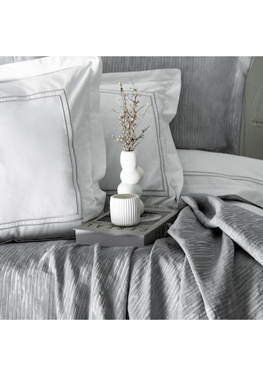 Schafer Home Pavia Şönil Yatak Örtüsü Nevresim Seti 7 Parça-gri Gri