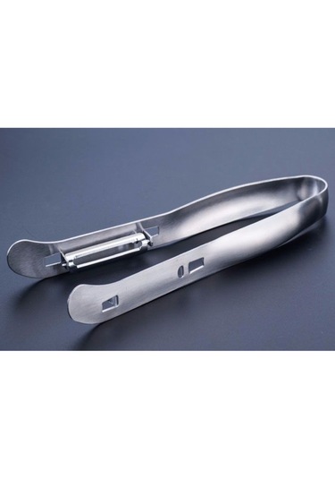 Homyl Paslanmaz Çelik Sebze, Kuşkonmaz Çift Soyucu Mutfak Gümüş