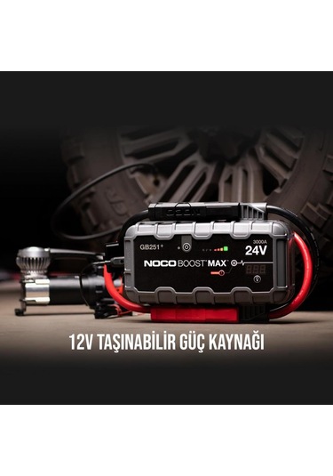 Noco Genius Gb251 24V 3000 Amp Ultrasafe Lityum Akü Takviye + Powe N11.321