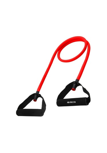 Delta 120 Cm Tutacaklı Tam Sert 9 13 Mm Pilates Direnç Lastiği Kırmızı