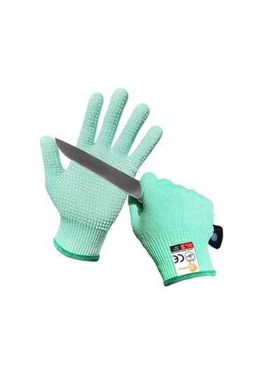 Ccgloball 3 Çift Kesilmez Eldiven, Şeffaf Silikon, Kaymaz Ve Aşınmaya Dayanıklı, Bahçe Işleri, Mutfak Mavim