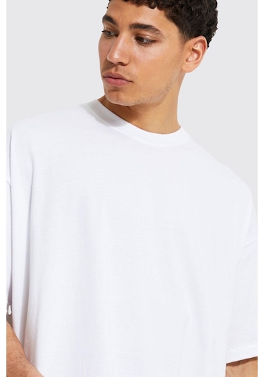 Gang Serıes Erkek Beyaz Oversize Street Graffiti Baskılı T-shirt Beyaz