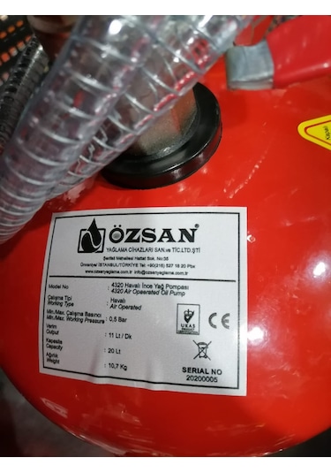 Özsan 20 Lt Havalı Ince Yağ Dağıtıcısı (Pompası) 4320