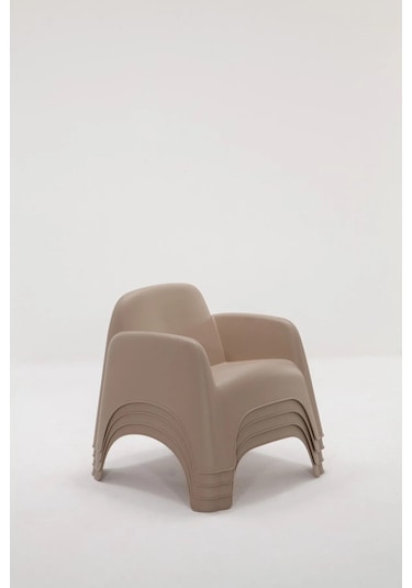 Modalife Şile Pratik Bahçe Balkon Oturma Grubu 1+1+1+s - Cappucino Cappuccino