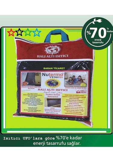 Halı Altı Isıtıcı Keçeli 3 m2 Nuthermo Siyah