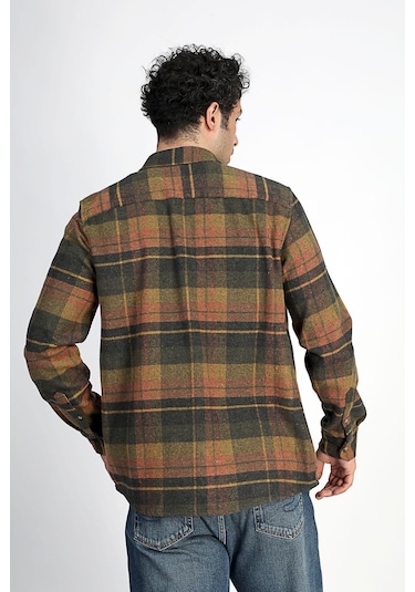 Lee Cooper Donas Erkek Dokuma U.kol Gömlek Hardal-20392 Hardal Ekose Hardal