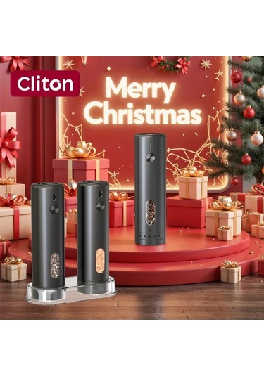 Honeybeeshop Şarj Edilebilir Elektrikli Biber Değirmeni 110ml Kapaklı Otomatik Biberlik Yeşil 2 Adet Değirmen Depolama Tabanı Beyaz Led Işık Tek Elle Kullanım Yeşil - 2 Adet Değirmen+depolama Tabanı