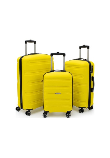 Artemis Üçlü Polipropilen Pp &kırılmaz 3'lü Valiz&bavul Seti Sarı