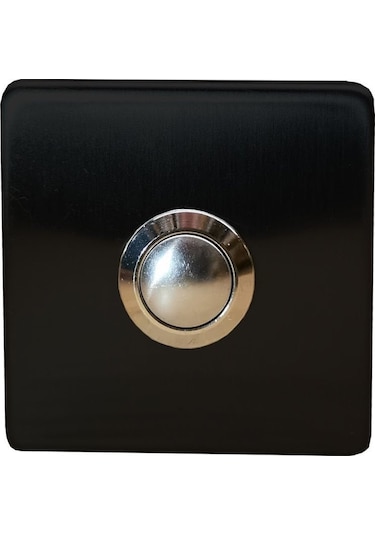 Siyah Paslanmaz Tek Kontak Zil Butonu