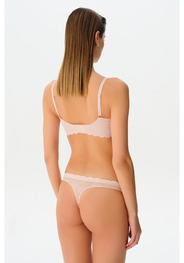 Suwen Invisible Soft Dantelli Sütyen Sw5986170 Pudra Pembesi