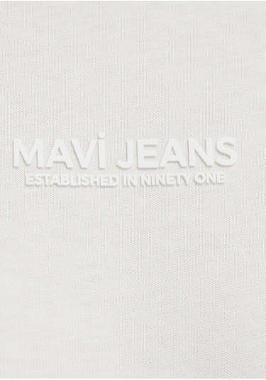 Mavi - Mavi Jeans Baskılı Ekru Tişört 0613348-80194