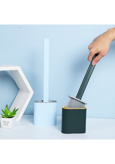 Ekostem Silikon Banyo Tuvalet Klozet Fırçası ve Tutucu Set