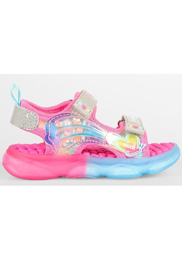 Vicco Can Ortopedik Işıklı Çocuk Sandalet Fuşya