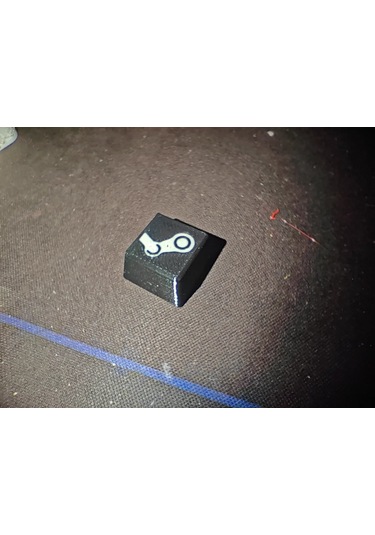 Steam Logolu Keycap Siyah Renk Mekanik Klavye Tuş Başlığı Oyu