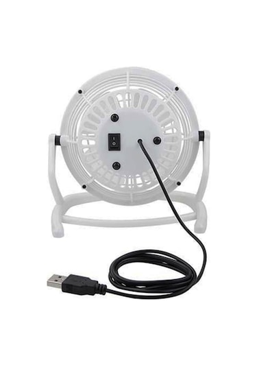 Masaüstü Usb Fan - Taşınabilir Usb Vantilatör - Plastik - Beyaz