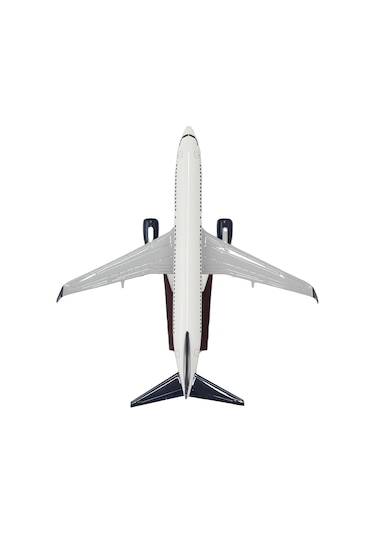 Zekupp Boeing 737-800 1/100 Ölçekli Beyaz Şeritli Tasarım Model Uçak