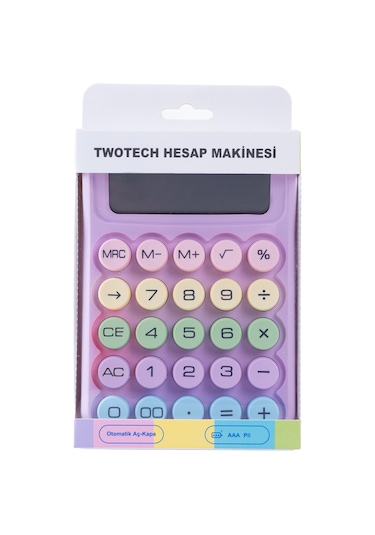 Hesap Makinesi Renkli Tasarım - Renk Çok Renkli