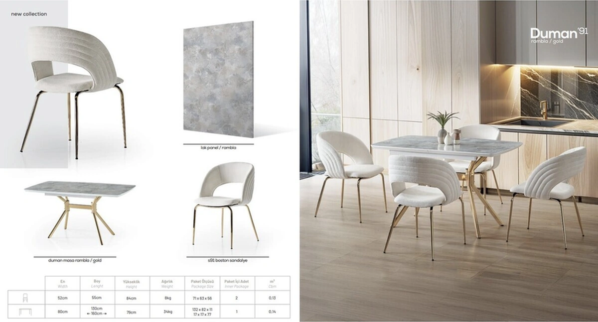 Dengema Duman Açılır Masa Takımı Gri Mermer - Gold Metal Ayak 80 130 160 Cm, 4 Sandalyeli Gri Mermer - Gold Ayak Dengema Duman Açılır Masa Takımı Gri Mermer - Gold Metal Ayak 80 130 160 Cm, 4 Sandalyeli Gri Mermer - Gold Ayak