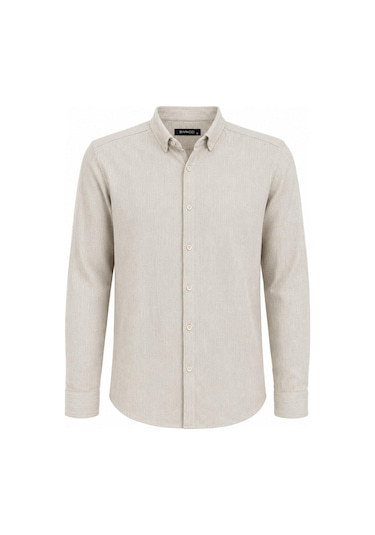 Classics Men Plus Barkod Uzun Kol Slim Fit Erkek Gömlek - 7578 Gri