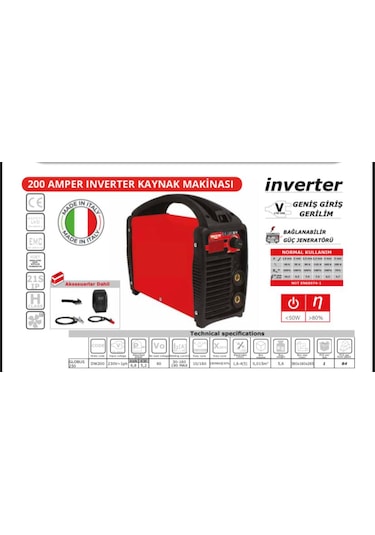 D-force 200 Amper İnverter Kaynak Makinası