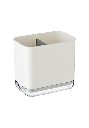 Beyaz Çok Fonksiyonlu Kaşık Çatal Çubuk Depolama Tutucu Kutusu Çift Katmanlı Çatal Drenaj Raf Organizatör Rafları Mutfak İçin