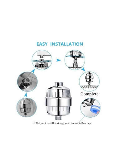 Cbtx 10-15 Katmanlı Aktif Karbon Banyo Duş Filtresi Banyo Suyu Filtresi Arıtma Su Duş Seti Su Arıtma Filtresi Çok Renkli