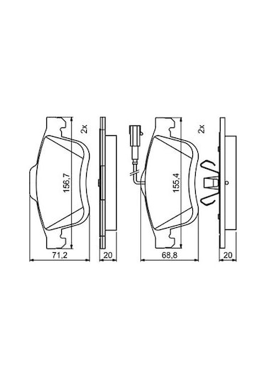 Fiat Doblo 1.3mj 2016-2025 Bosch Ön Balata Netparnet24727