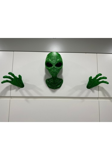 Alien Uzaylı Duvar Dekorasyonu Veya Kulaklık Standı Parlak S.