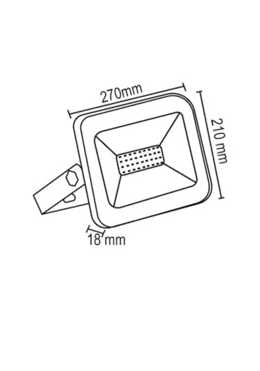 100watt 6500k Ip66 150 Işık 220 Volt Siyah Slim Led Projektör