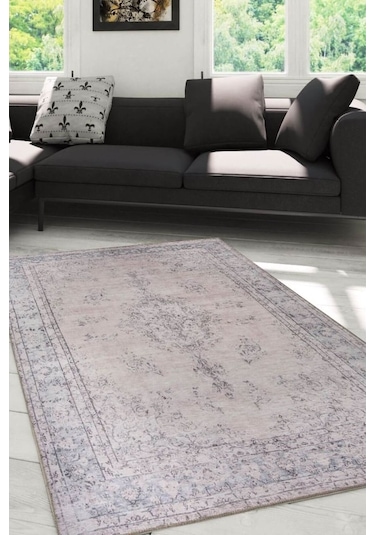 Dorian Eskitme Desenli Dokuma Taban Dekoratif Bej Halı (Al 128)