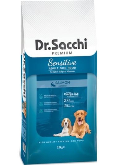 Dr.Sacchi Premium Sensitive Somonlu Yetişkin Köpek Maması 15 KG