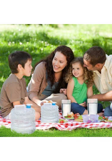 Dofolink 5l Yiyecek Dereceli Katlanabilir Su Deposu, Leak-proof Kranlı, Taşınabilir Outdoor/ev Kullanıma Uygun, -20 C'den 80 C'ye Dayanıklı Beyaz