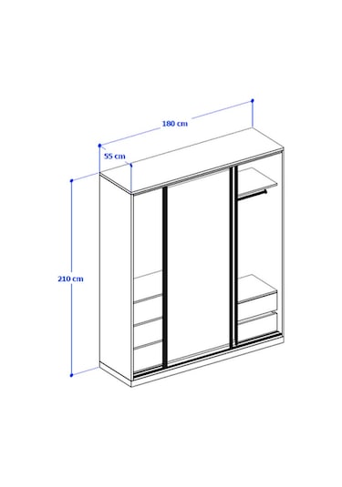 Vega Raydolap 180x210 - Atlas Çam - Antrasit