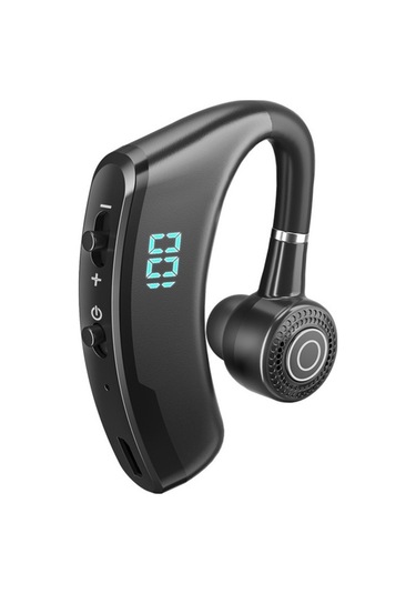 Fortunelane V9s Mavi Tek Kulaklı Bluetooth 5.0: Led Ekran, Gürültü Engelleyici, Uzun Pil