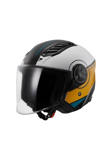 Ls2 Aırflow 2 Cover Yarım Açık Kask Beyaz - Kahverengi - Siyah