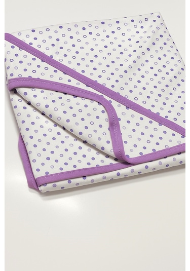 Puanlı Kız Bebek Penye Battaniye 88x88cm - Standart / Mor Mor