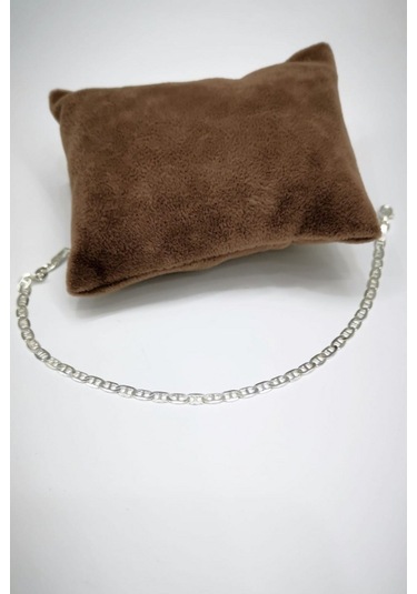 Omar Silver Unisex Barlı Gümüş Bileklik 3,5 Mm Beyaz