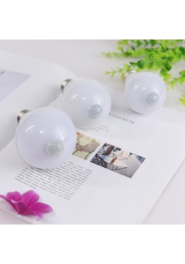 Szypzstore Hareket Sensörlü Ampul Insan Vücudu Kızılötesi Indüksiyon Led Ampuller Verandalar Için Otomatik Olarak Etkinleştirilen Işık Tos4dw Beyaz
